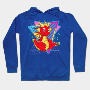 Dragon Retro Dragons Cute Fantasy Art Gift Hoodie